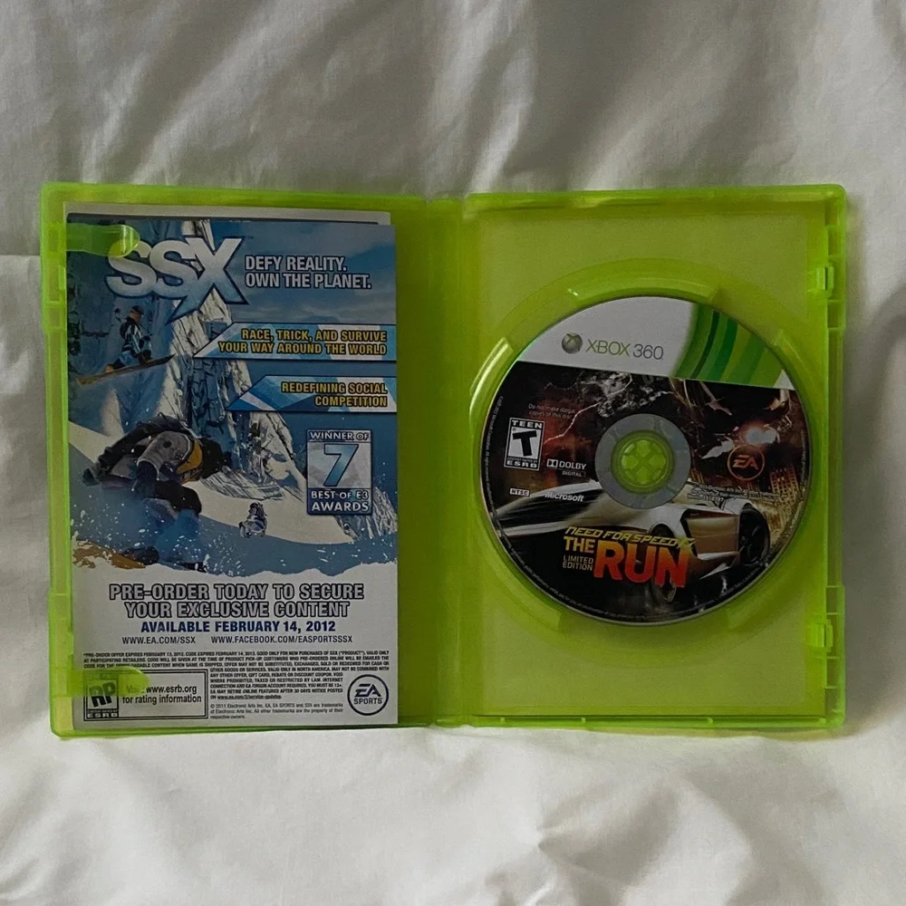 Microsoft Xbox 360 Game - Need for Speed: The Run - (BIN 5)